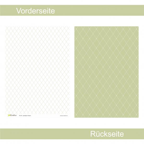 Pastellgrün Rauten - Designpapier
